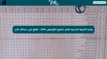 وزارة التربية الأردنية تعلن نتائج التوجيهي 2025.. اطلع على درجاتك الآن